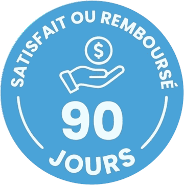 Satisfait ou remboursé pendant 90 jours